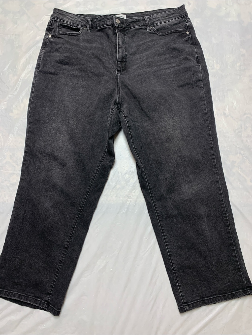 Sonoma High Rise Curvy Straight Jeans Black Plus Size 18W